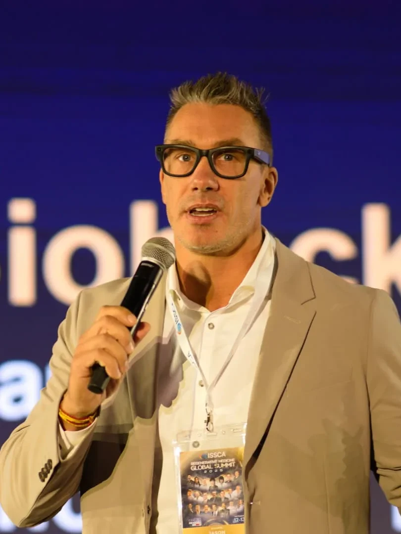 Dr. Jason Pencek, DC, FNP speaking at an ISSCA congress