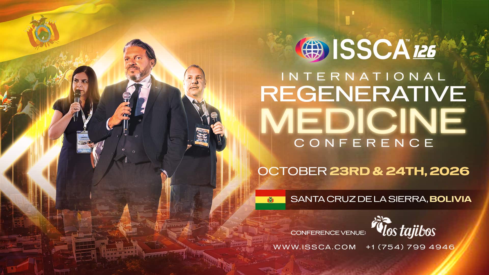 International Regenerative Medicine Conference — Santa Cruz de la Sierra, Bolivia — October 23rd–24th, 2026 — conference venue Los Tajibos