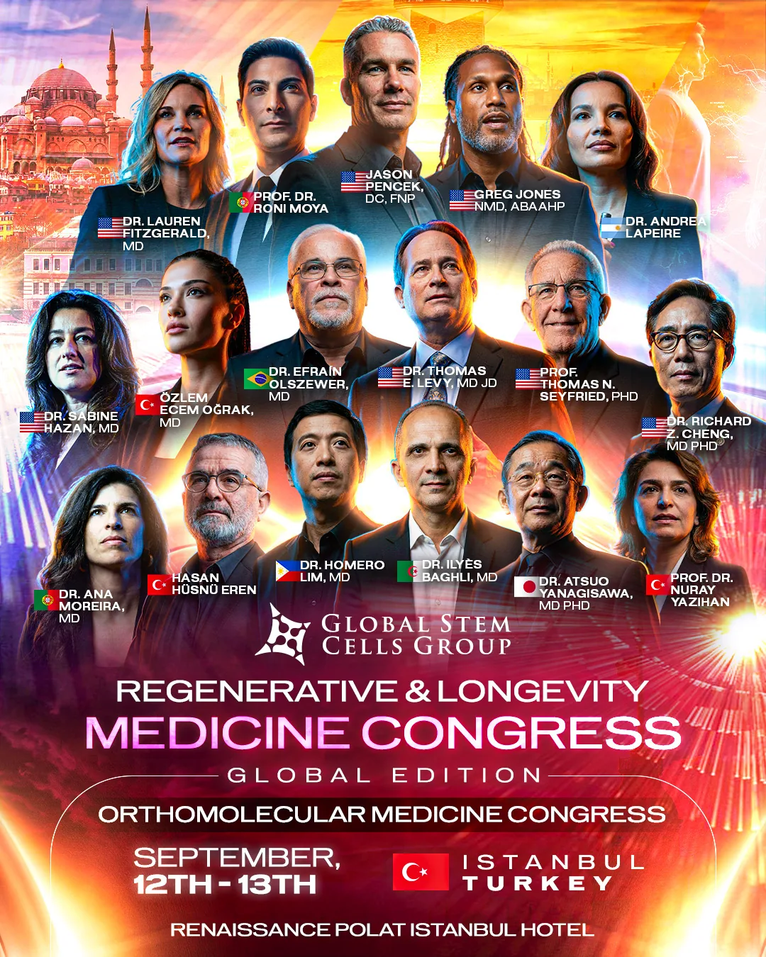 Regenerative & Longevity Medicine Congress — Istanbul, Türkiye — September 12–13, 2026 — Renaissance Polat Istanbul