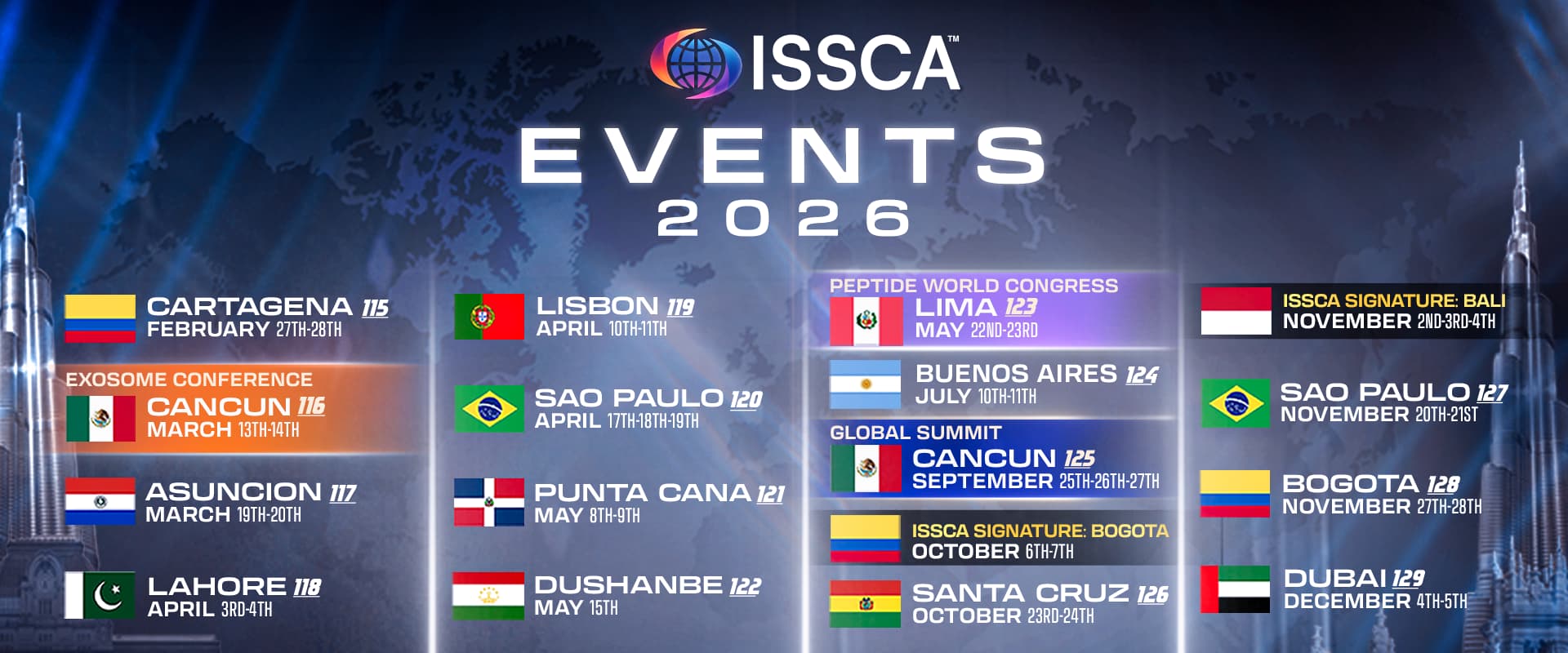 ISSCA Upcoming Events 2026 — the full calendar of international conferences and certifications