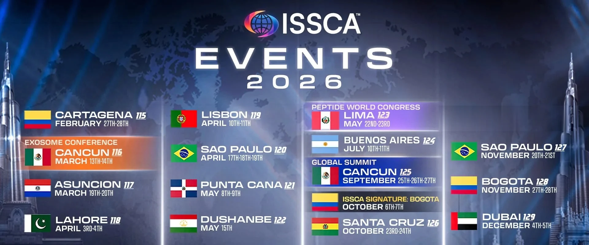 ISSCA Upcoming Events 2026 — the full calendar of international conferences and certifications