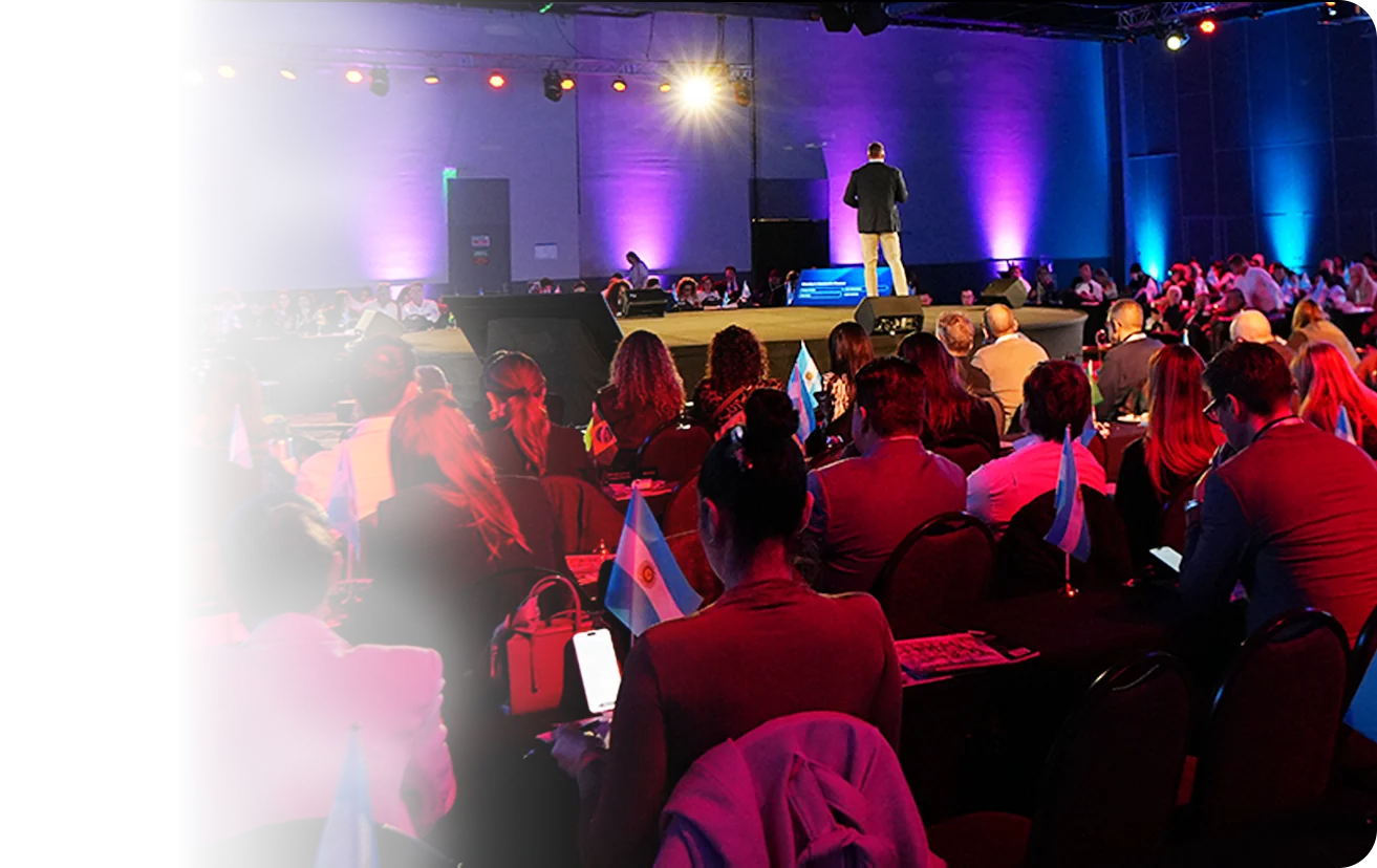 ISSCA certification audience watching a live session on stage