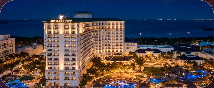 JW Marriott Cancun Resort & Spa at night